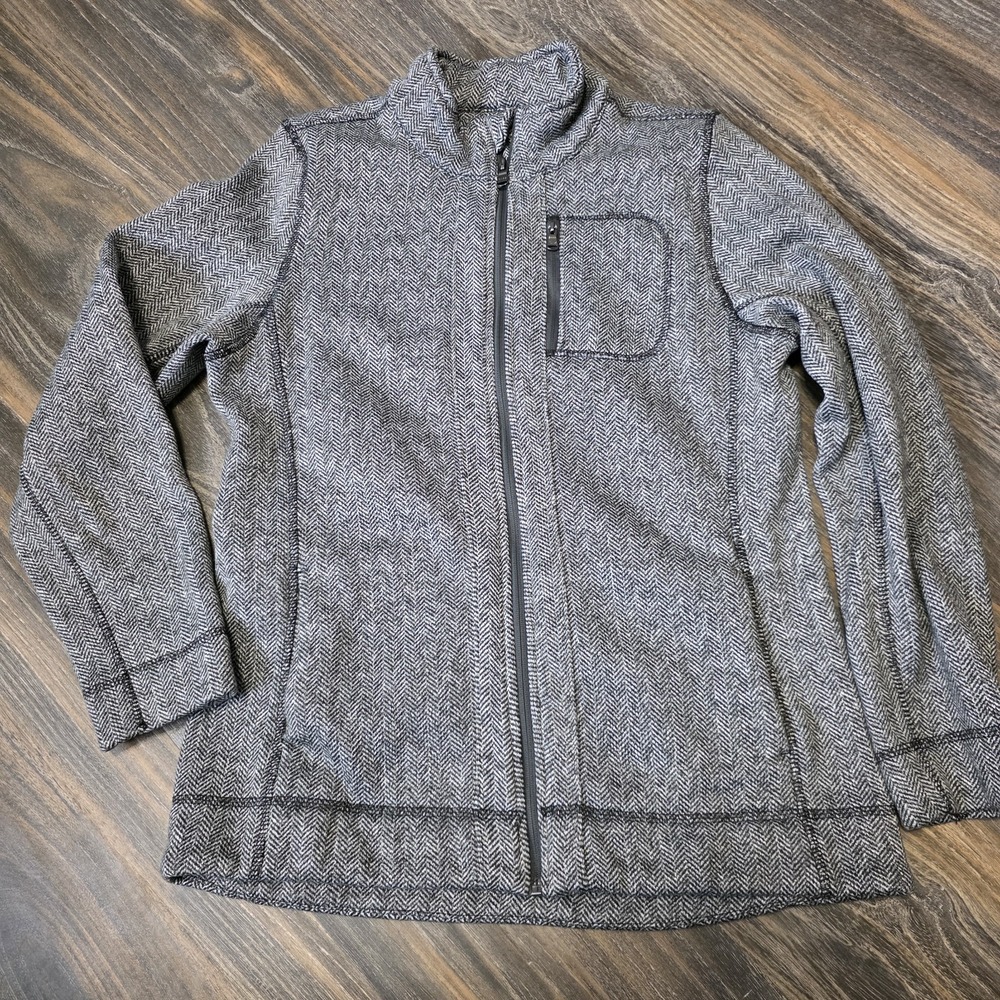 Andrew Marc Jacket Size XS‎ Gray Thermal Full Zip Mock Neck Sweatshirt Active